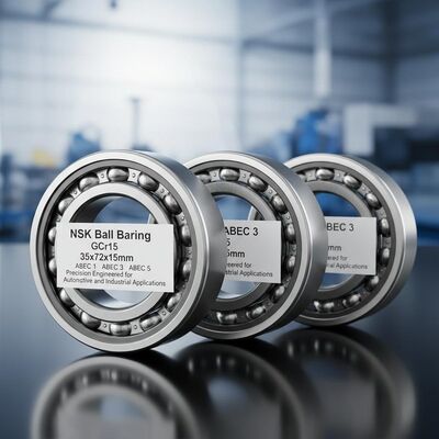 NSK łożysk kulkowy ze stali chromowej (GCr15) 35x72x15mm ABEC 1, ABEC 3, ABEC 5 Precyzyjna konstrukcja do zastosowań motoryzacyjnych i przemysłowych