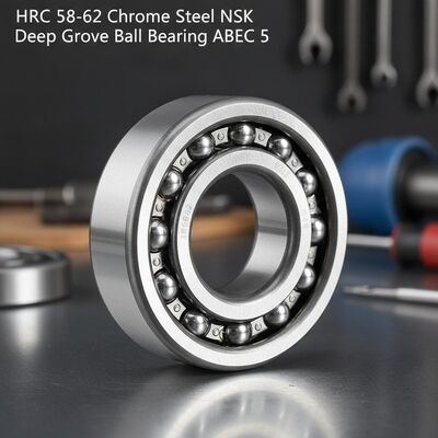 HRC 58-62 Chrom stału NSK Deep Groove Ball Bearing z precyzją ABEC 5 dla maszyn